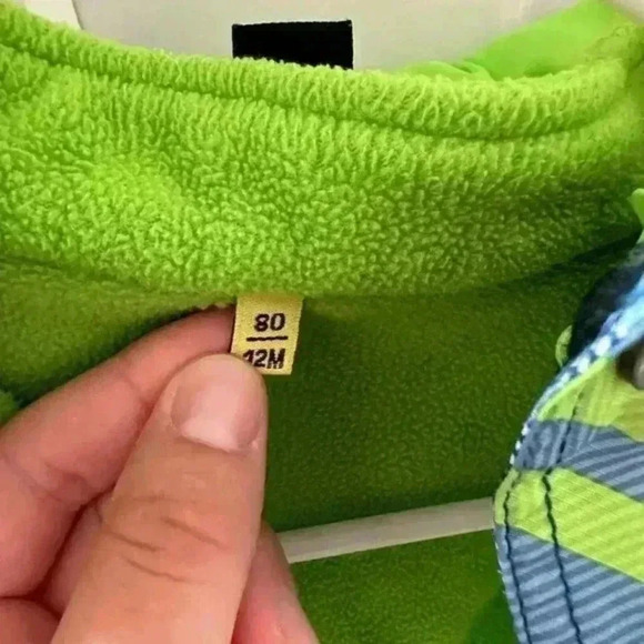 Gusti Toddler Winter Coat With Removable Lining Blue  Green Plaid Size 12 months - Picture 3 of 5